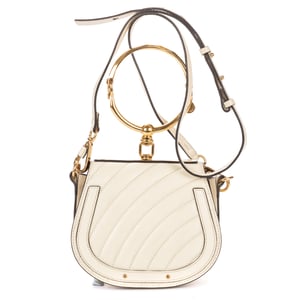 Chloé Small Nile Bracelet Bag Small en  marfil Cuero de ternero