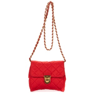 Prada Tessuto Crossbody  en  Red Lienzo