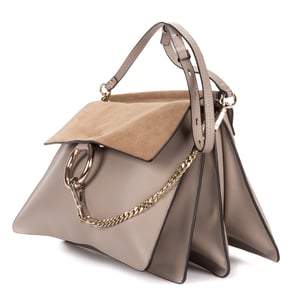 Chloé Medium Faye Bag Medium en  gris Cuero de ternero