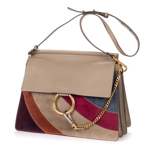 Chloé Medium Faye Bag Medium en  gris Cuero de ternero