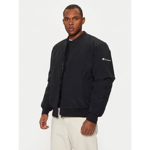Bomber de poliéster negro Champion