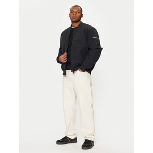 Bomber de poliéster negro Champion