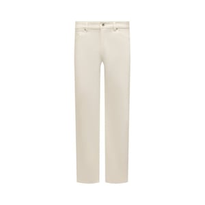 Jeans de Denim de Algodón Blanco Jil Sander