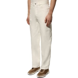 Jeans de Denim de Algodón Blanco Jil Sander