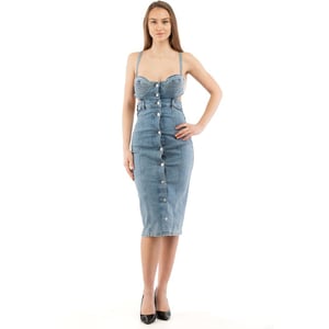 Vestido Casual de Algodón Multicolor Moschino