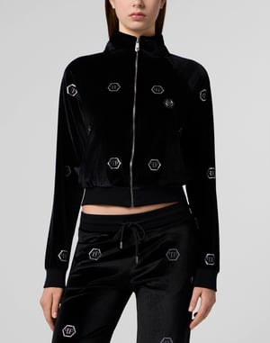 Chenille Tracksuit Jacket Mini Monogram Crystal Monogram