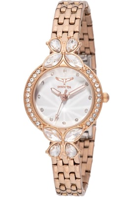 Invicta Wildflower 69099 Reloj de Mujer - Movimiento de Cuarzo - Metal con Esfera Blanca - 30 mm