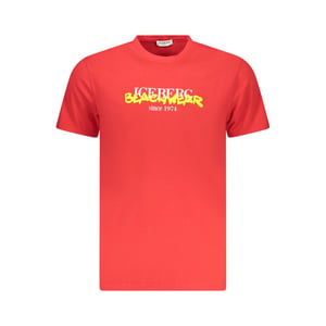 Camiseta Roja Con El Logo De Iceberg Beachwear