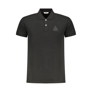 Polo Negro Con Logo De Triángulo De Iceberg