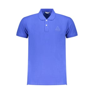 Polo Azul Con Logo De Triángulo De Iceberg