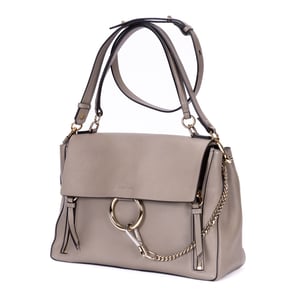 Chloé Medium Faye Day Medium en  gris Cuero de ternera