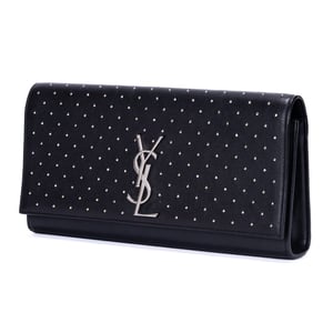 Yves Saint Laurent Studed Kate Clutch  en  negro Cuero de ternero