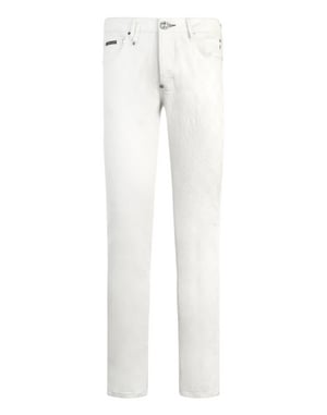 Super Straight Cut Jeans Embroidery Monogram