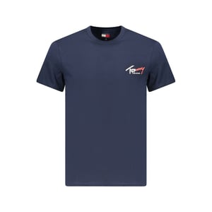 Camiseta de algodón azul para hombres Tommy Hilfiger