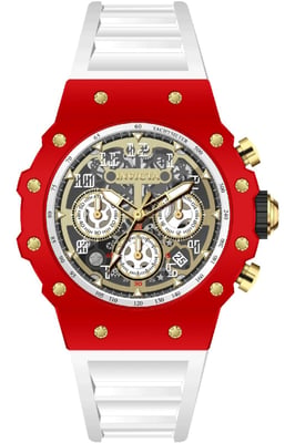 Invicta Racing 69655 Reloj de Hombre - Movimiento de Cuarzo - Acrílico con Esfera Dorada - 43 mm