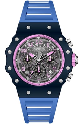 Invicta Racing 69656 Reloj de Hombre - Movimiento de Cuarzo - Acrílico con Esfera Plateada - 43 mm