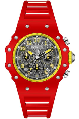 Invicta Racing 69659 Reloj de Hombre - Movimiento de Cuarzo - Acrílico con Esfera Plateada - 43 mm