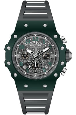 Invicta Racing 69657 Reloj de Hombre - Movimiento de Cuarzo - Acrílico con Esfera Plateada - 43 mm