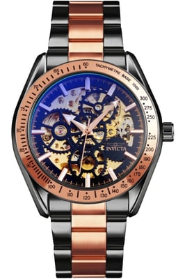 Invicta Objet D Art 69598 Reloj de Hombre - Movimiento Automático - Acero Inoxidable con Esfera Negra - 43 mm