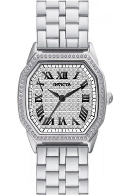 Invicta Wildflower 50078 Reloj de Mujer - Movimiento de Cuarzo - Acero Inoxidable con Esfera Plateada - 27 mm