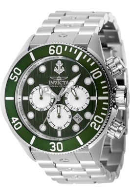 Invicta Ocean Voyage 47833 Reloj de Hombre - Movimiento de Cuarzo - Acero Inoxidable con Esfera Verde - 51 mm