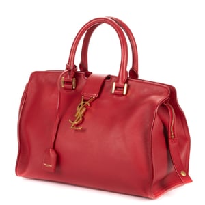 Yves Saint Laurent Small Cabas Chyc  en  Red Cuero de ternero