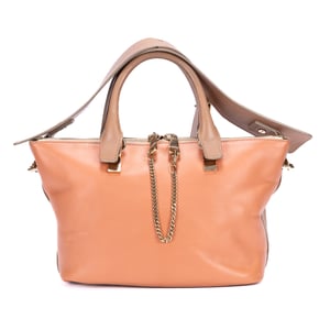 Chloé Bailey Convertible 2-Way Tote  en  beige Cuero de ternero