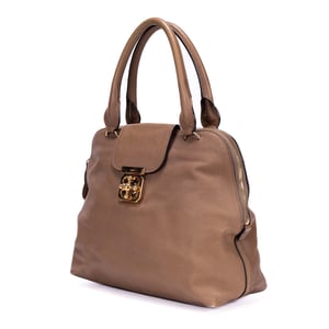 Chloé Elsie Satchel  en  beige Cuero de ternero