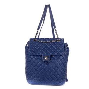 Chanel Urban Spirit Backpack Large en  azul Cuero de ternero