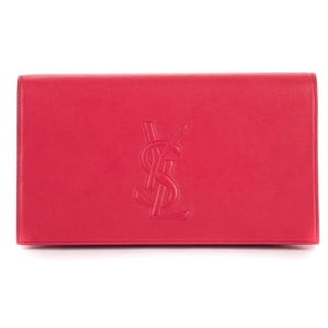 Yves Saint Laurent Belle de Jour Clutch  en  rosa Cuero de ternero