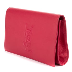 Yves Saint Laurent Belle de Jour Clutch  en  rosa Cuero de ternero