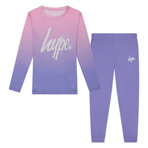 Conjunto de Pijamas para Niñas en Rosa Pastel con Degradado Suave Ropa de Dormir PJs