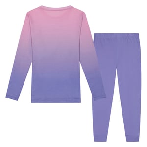 Conjunto de Pijamas para Niñas en Rosa Pastel con Degradado Suave Ropa de Dormir PJs