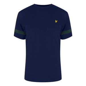 Camiseta Azul Marino Con Ribete De Lyle &amp; Scott