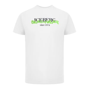 Camiseta Blanca Con El Logo De Iceberg Beachwear