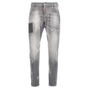 Jeans Dsquared2 Sexy Twist Estilo Desgastado Color Gris