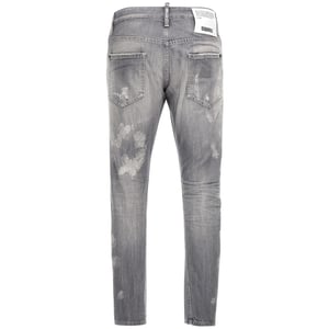 Jeans Dsquared2 Sexy Twist Estilo Desgastado Color Gris