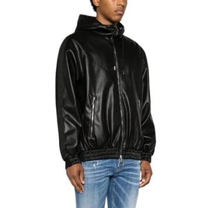 Chaqueta Negra Con Capucha De Contraste De Dsquared2