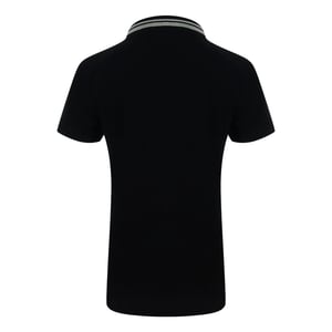 Polo Negro Con Logo Pequeño De Love Moschino