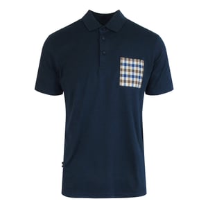 Polo Aquascutum Active Beach Sailor Check Azul Marino