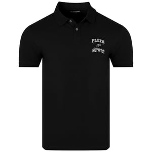 Polo Negro Con Logotipo Pequeño De Plein Sport