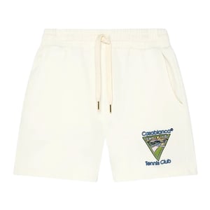 Pantalones Cortos Con El Icono Del Club De Tenis Bordado De Casablanca En Color Blanco Roto