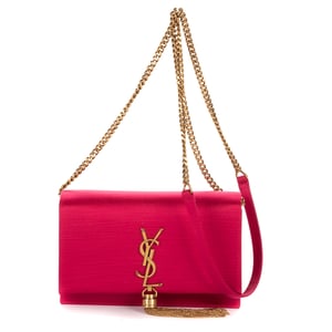Yves Saint Laurent Satin Kate Tassel  en Pink Lienzo