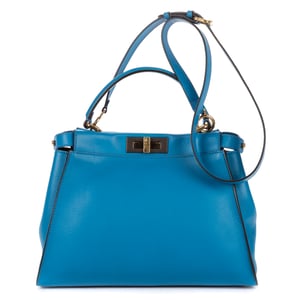 Fendi Medium Peekaboo Medium en  azul Cuero de becerro