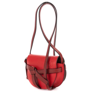 Loewe Mini Gate Crossbody Mini en  rojo Cuero de ternero