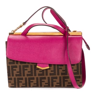 Fendi Demi Jour Crossbody  en  rosa Cuero de ternero