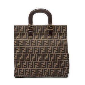 Fendi Vertical Tote  en  marrón Lienzo