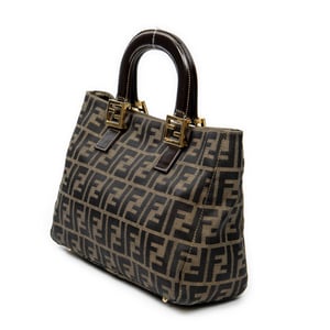 Fendi Small Tote  en  beige Lienzo