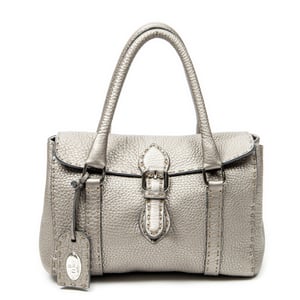 Fendi Mini Linda  en  gris Cuero de ternero