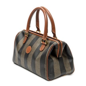 Fendi Small Boston  en  marrón Lienzo recubierto